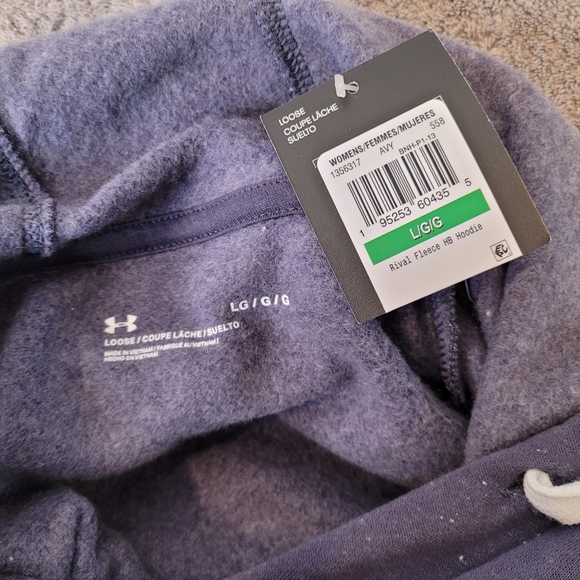 NWT Under Armour Rival Fleece HB Hoodie Sweatshirt fleece lined athletic - Picture 5 of 7